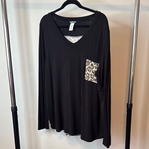 HEIMISH USA Black and Brown Long Sleeve Tee